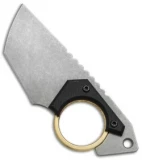 Menovade STUN Fixed Blade Neck Knife Black G-10 (2" Stonewash)