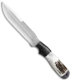 Anza Knives Dunefield DE Fixed Blade Knife Stag Horn (6.25" Satin)