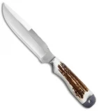 Anza Knives Dunfield Fixed Blade Knife Stag Horn (6.25" Plain)