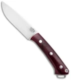 Bark River Fox River Fixed Blade Knife Burgundy Canvas Micarta (4" CPM-3V)