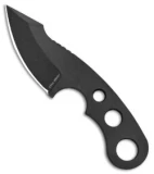Black Widow Knifeworks Spiderling Fixed Blade Neck Knife Drop Point (2" Black)