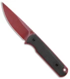 Ferrum Forge Pro Series Red Force Lackey Fixed Blade Knife Black G-10