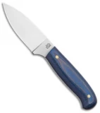LT Wright Knives Patriot Fixed Blade Knife Matte Black/Blue G-10 (2.5" Satin)