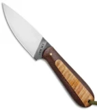 T.M. Hunt Custom Magua Fixed Blade Knife Curly Maple/Micarta (3.5" Two-Tone)