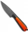 T.M. Hunt Custom Magua Fixed Blade Knife Black/Orange Opposite G-10 (3.5" Black)