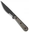 Bastinelli Creations Silence Slim Fixed Blade Knife Micarta (4.75" Black Serr)