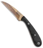 Dawson Knives Fisherman Fixed Blade Knife Black G-10 (4.1" Arizona Copper)