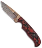 Dawson Deep Notch Skinner Fixed Blade Knife  Red/Blk (3.1" Arizona Copper)