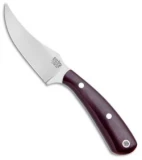 Bark River Fingerling Fixed Blade Knife Red Canvas Micarta (3.25" Satin)