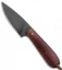 T.M. Hunt Custom Magua Fixed Blade Knife Burlap/Curly Maple (3.5" Black)