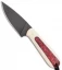 T.M. Hunt Custom Magua Fixed Blade Knife White G-10/Red Stripe (3.5" Black)