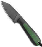 T.M. Hunt Custom Hogua Fixed Blade Black G10/Candy Stripe Green (3.1" Black)