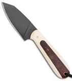T.M. Hunt Custom Hogua Fixed Blade Knife White G10/Candy Stripe (3.1" Black)