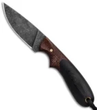 T.M. Hunt Custom Hedgehog Fixed Blade Burlap/Black G-10 (3.75" Acid)