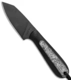 T.M. Hunt Custom Hogua Fixed Blade Knife Black G-10 "Onyx Flake" (3.1"Black)