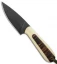 T.M. Hunt Custom Magua Fixed Blade Knife White G-10/Curly Maple (3.5" Black)