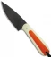 T.M. Hunt Custom Magua Fixed Blade Knife Orange/White G-10 (3.5" Black)