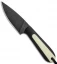T.M. Hunt Custom Magua Fixed Blade Knife Black/White G-10 (3.5" Black)