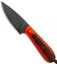 T.M. Hunt Custom Magua Fixed Blade Knife Orange G-10/Curly Maple (3.5" Black)