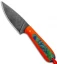 T.M. Hunt Custom Magua Fixed Blade Knife Orange G-10/Earth Resin (3.5" Black)