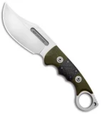 Andre De Villiers Ring Bowie Fixed Blade Knife CF/OD Green (4.63" Satin)