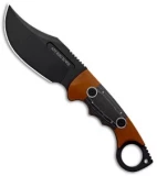Andre De Villiers Ring Bowie Fixed Blade Knife CF/Tan G-10 (4.63" Black)