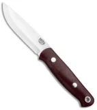 Bark River Bushcrafter II Fixed Blade Knife Burgundy Canvas Micarta (4.5" 3V)