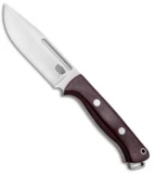 Bark River Squad Leader Fixed Blade Knife Burgundy Micarta (4.6" Satin 3V)