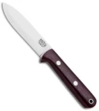 Bark River Mini Kephart Fixed Blade Knife Burgandy Canvas Micarta (3.63" Satin)