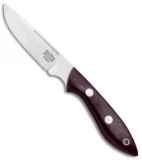 Bark River Adventurer II Fixed Blade Knife Burgandy Canvas Micarta (3.25" Elmax)