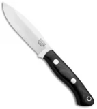 Bark River Mini Tundra Fixed Blade Knife Elmax Black Micarta (4" Satin)