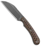 RMJ Tactical COHO Sheepsfoot Fixed Blade Knife Hyena Brown G-10 (3" Cerakote)