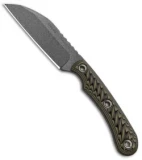 RMJ Tactical COHO Sheepsfoot Fixed Blade Knife Dirty Olive G-10 (3" Cerakote)