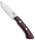 Bark River Featherweight Fox River Fixed Blade Burgandy Micarta (3.1" Satin)