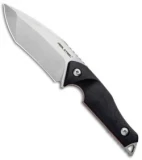 Real Steel Doppler Tactical Fixed Blade Black/Red G-10 (4.25" Stonewash)