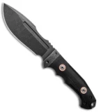Andre De Villiers Megapoon Fixed Blade Black G-10 Copper/Collars (4.8" DSW)