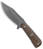 RMJ Tactical UCAP Fixed Blade Knife Hyena Brown G-10 (4.25" Gray)