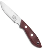 Bark River Adventurer Fixed Blade Knife Burgundy Canvas Micarta (3.25" Satin)