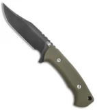 Hinderer Knives The Ranch Bowie Fixed Blade Green G-10 (5.25" Black SW)