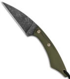 T.M. Hunt Custom Knives Hornet 2.0 Fixed Blade Knife OD Green G-10 Exclusive