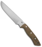 Bark River STS-7.5 Fixed Blade Knife Natural Canvas Micarta (7.5" Satin)