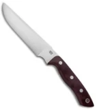 Bark River STS-7.5 Fixed Blade Knife Burgundy Canvas Micarta (7.5" Satin)