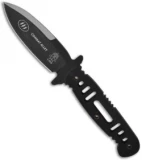 TOPS Knives Combat Alley Fixed Blade Knife (4" Black Plain) COALY-4