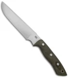 Bark River STS-7.5 Fixed Blade Knife Green Canvas Micarta (7.5" Satin)