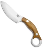 Bark River JX4 Bush Bat Fixed Blade Knife Natural Canvas Micarta (3.5" Satin)