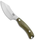 Bark River JX6 Companion Fixed Blade Knife Green Canvas Micarta (3.5" Satin)