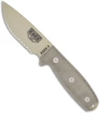 ESEE Knives ESEE-3SM-DT Modified Knife Green Sheath (3.88" Tan Serr)