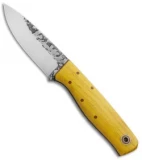 Fiddleback Forge Bush Hermit Fixed Blade Knife Osage Wood (4" Satin)