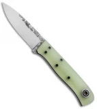 Fiddleback Forge Hiking Buddy Fixed Blade Knife Spearmint G-10 (3.125" Satin)