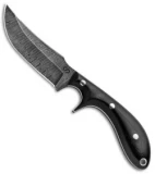 Olamic Cutlery Kurok Fixed Blade Knife Black G-10 (4.3" Damascus)